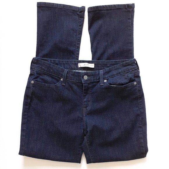 Levi's Leggings With Back Pocket Zipper Detail Dark Indigo Wash Size 12 - Picture 1 of 15